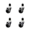 Service Caster 3'' SS Hard Rubber Wheel Swivel 1-7/8'' Expanding Stem Caster Set, 4PK SCC-SSEX20S314-HRS-178-4 - alternate 1
